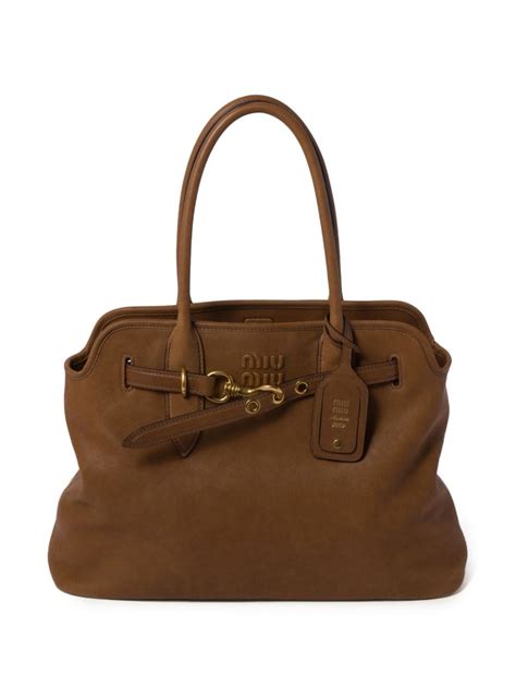 miu miu leather totes|leather tote bags for women.